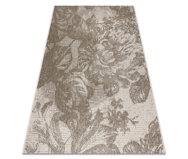 Alfombra de cuerda sisal FLOORLUX 20491 Flores 120x170 Beige