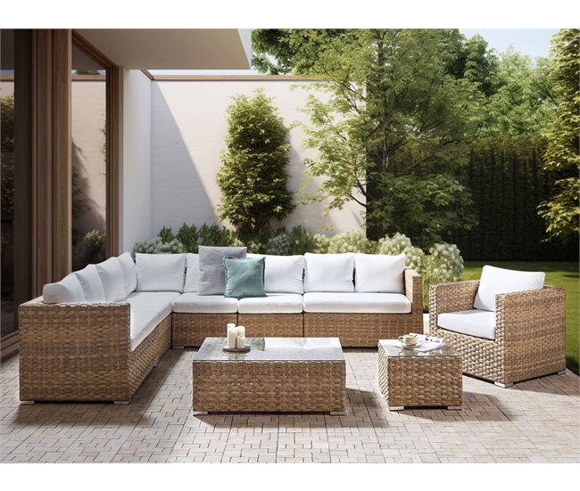 Beliani Conjunto de jardín XXL Beige