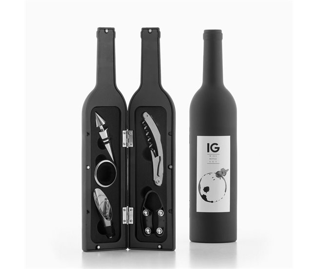 Estuche de Vino Botella IG114260 Negro