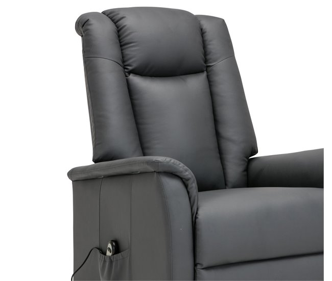 Sillón relax eléctrico piel sintética MAX Antracita
