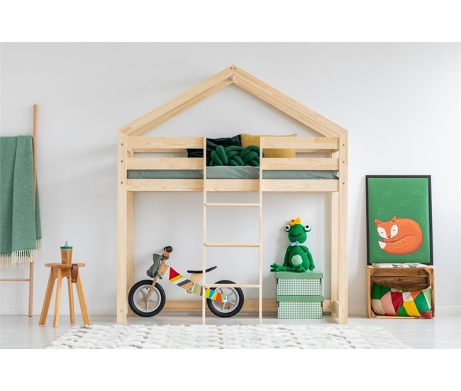 Litera de madera Mila para niños 80x180 Natural