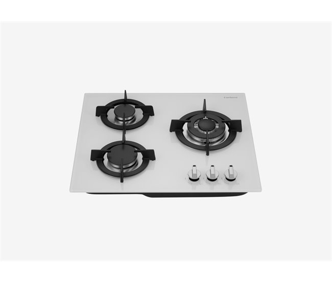 Placa cristal gas CORBERÓ CPCGY2313W 3 zonas 60cm blanco Blanco