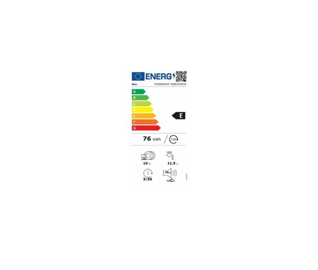 Lavavajillas Beko DVS05024X Gris