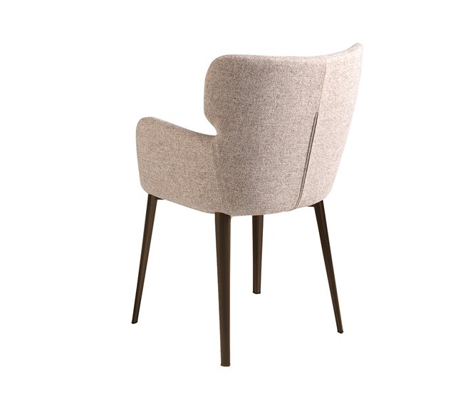 ANGEL CERDA Silla tela marrón jaspeada Marron