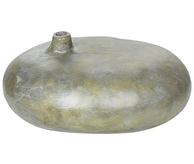 Beliani Jarrón decorativo RAWANG Gris