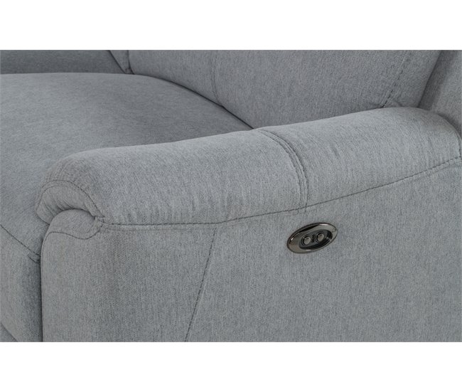 Sofá 3 plazas 2 asientos relax eléctricos JAXON color gris Gris