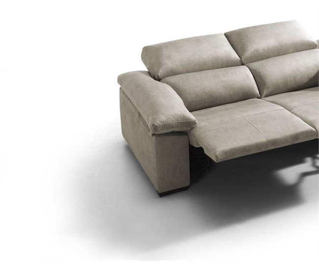 Sofá 3 plazas relax eléctrico BALTIA beige Beige
