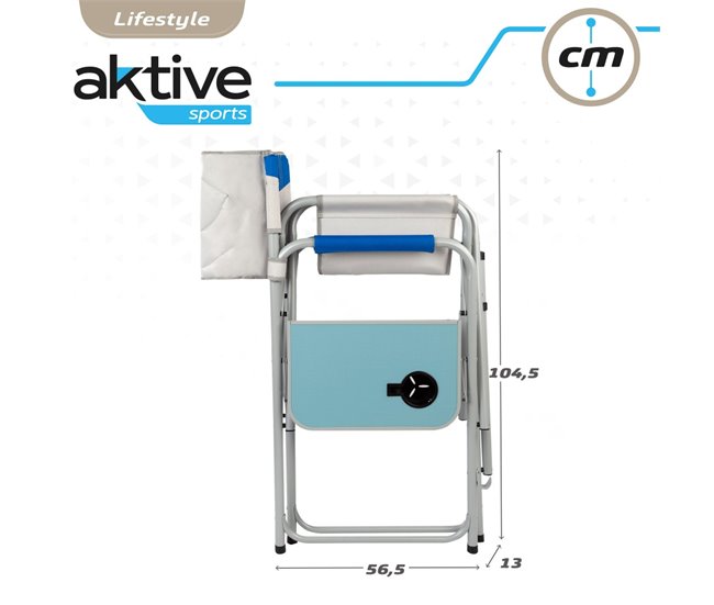 Silla de director plegable altura XL Aktive Azul