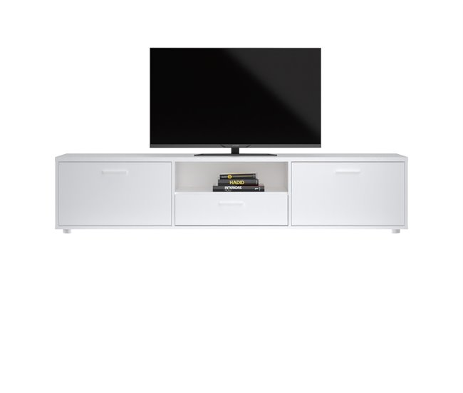 Mueble TV 177cm blanco MOKARIS Blanco