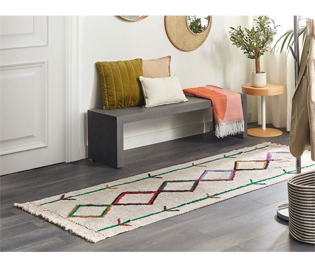 Beliani Alfombra de pelo corto CETMI 80x230 Beige