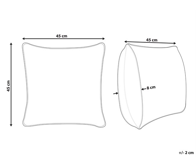 Beliani Cojín decorativo ECHEVERIA Blanco