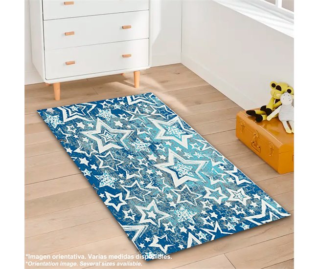 Alfombra De 100 X 150Cm 150x100 Azul