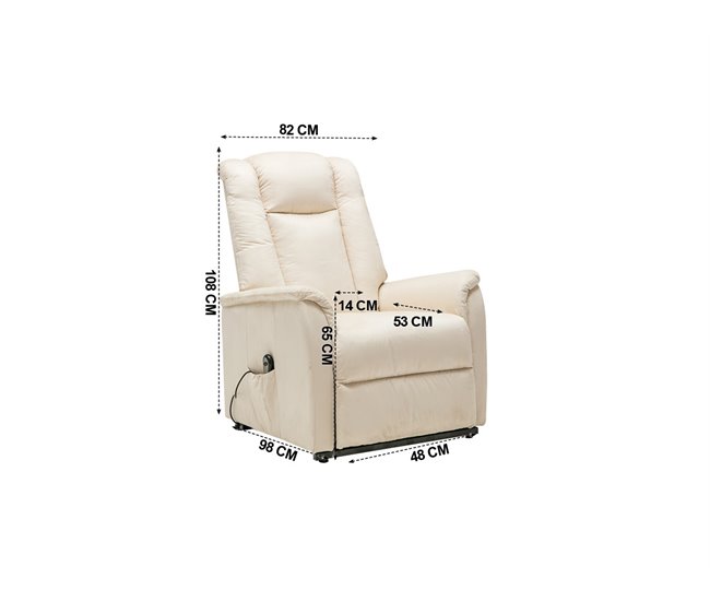 Sillón relax eléctrico microfibra MAX Beige