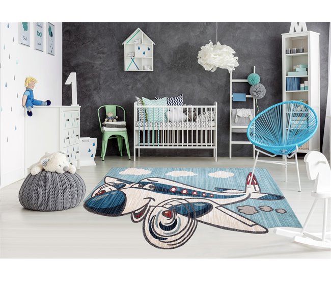 Alfombra infl TOYS 75320 Plano para niños moderno Azul