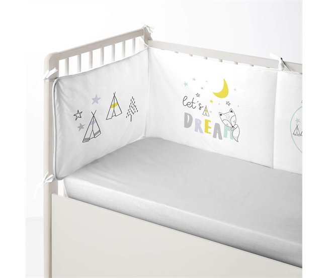 PROTECTOR DE CUNA/MAXICUNA LETS DREAM Blanco