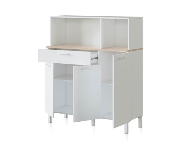 Alacena cocina Colin 3 Puertas 108 Natural/ Blanco