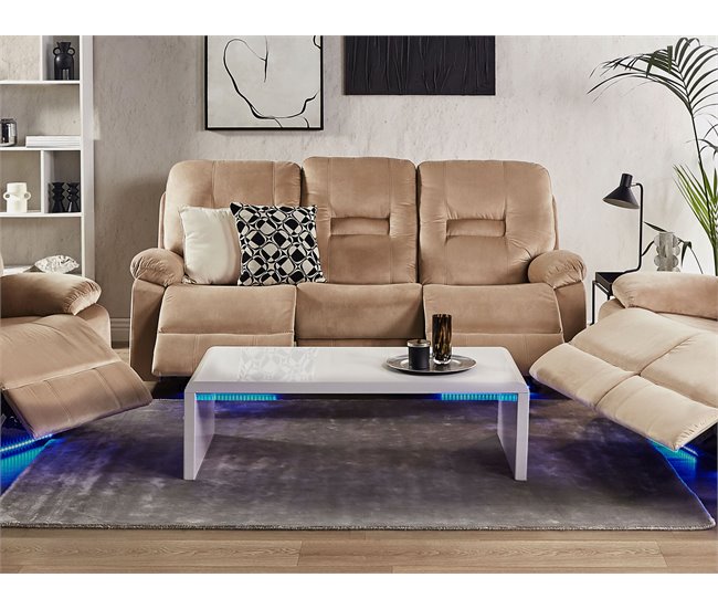 Beliani Sofá reclinable Terciopelo BERGEN Arena