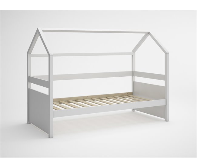 Cama 90 x 190 cm con somier incluido EASY PLUS Blanco