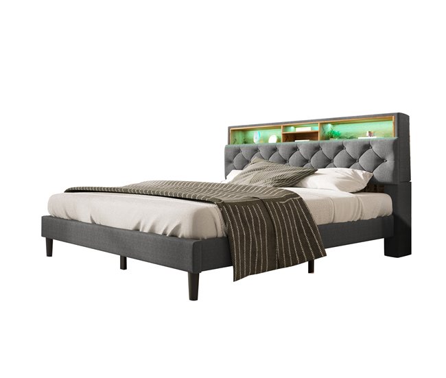 Camas de matrimonio Gris