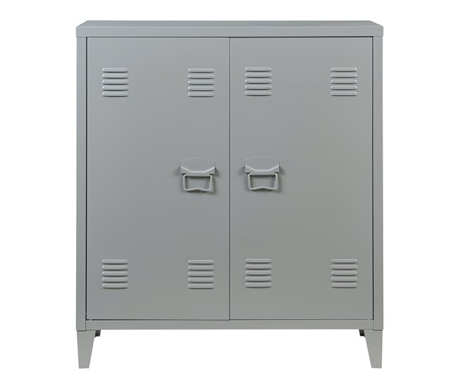 Armario de oficina Oripää con estante regulable acero Gris Oscuro