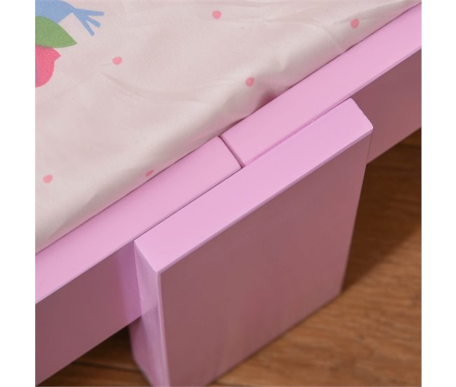 Cama Infantil MDF, Madera de Álamo HOMCOM Rosa
