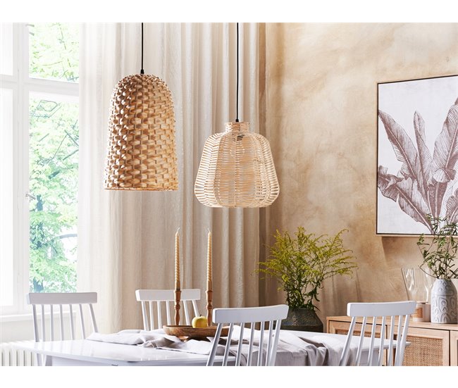 Beliani Lámpara colgante KERIO Marron