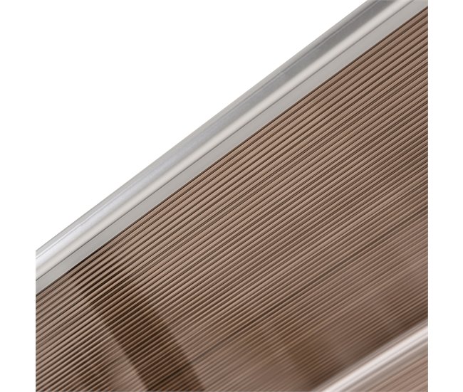 Tejadillo de Protección Aleación de Aluminio, PP Outsunny 100x75 Marron