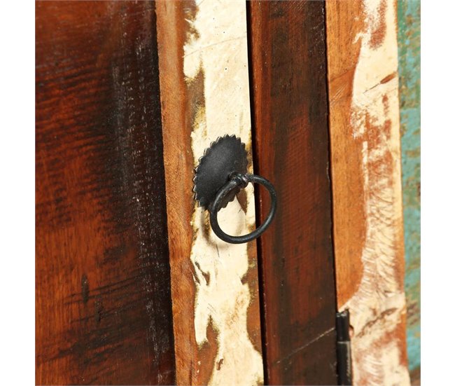 Aparador de madera reciclada maciza estilo vintage 4402181 Marron