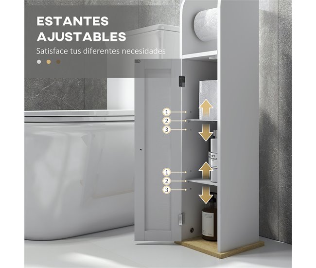 Armario de Baño MDF, Melamina de Madera kleankin, hogar - baño Blanco