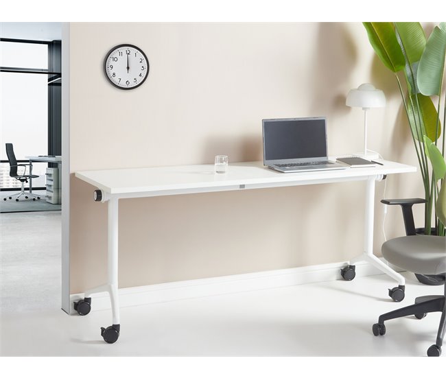 Beliani Escritorio plegable CAVI 180x60 Blanco