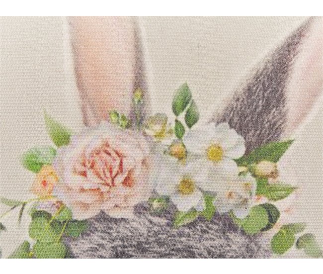 Beliani Cojín decorativo FATSIA Gris Oscuro