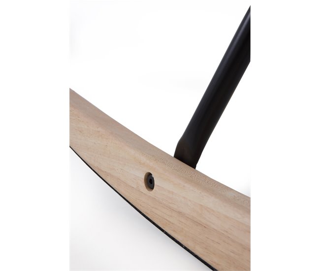 Balancín tapizado en chenilla y patas metálicas Blanco