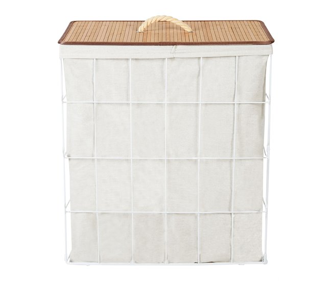 Beliani Cestas para la ropa MIRISSA Blanco