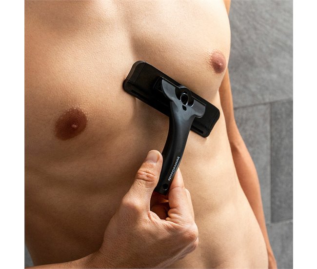 Afeitadora de Espalda y Cuerpo con Mango Extensible Negro
