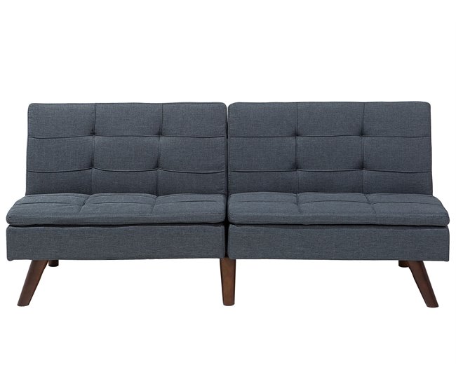 Beliani Sofá de 3 plazas Poliéster RONNE Azul Marino