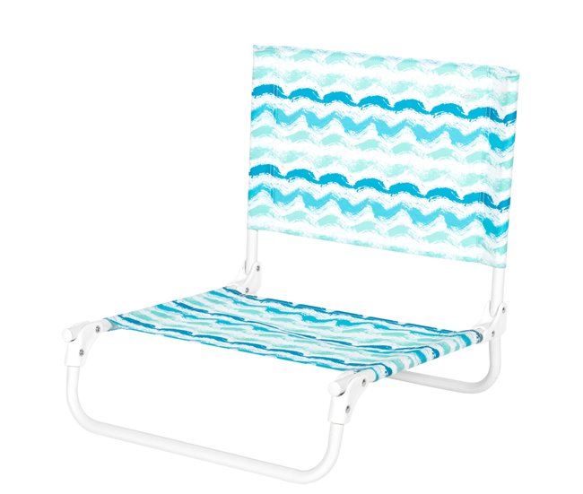 Aktive Silla baja plegable de playa con estructura de acero Azul
