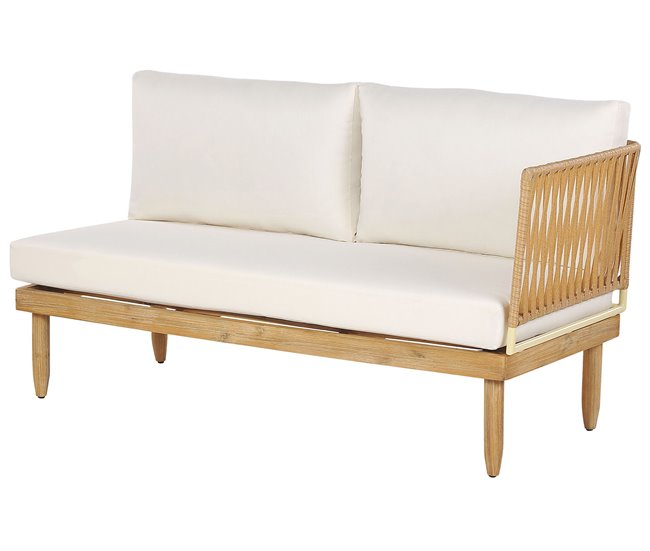 Beliani Conjunto longue CREMONA Blanco/ Beige