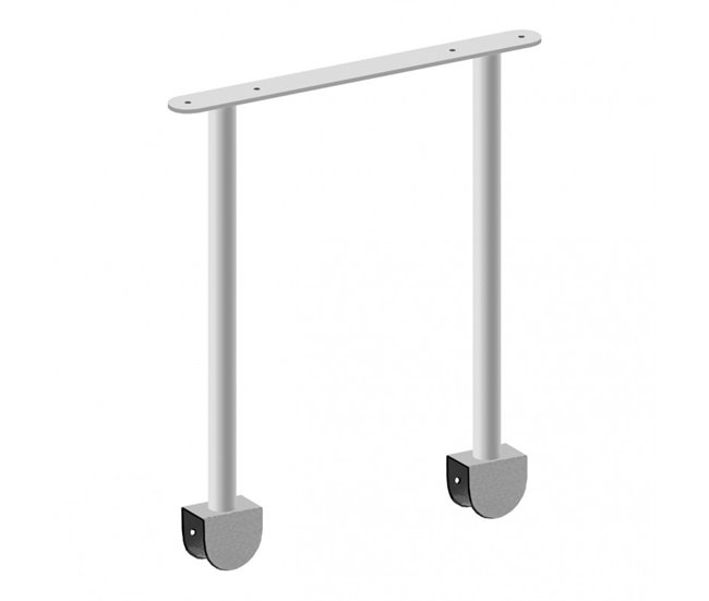 Escritorio soporte cama + estantería Blanco