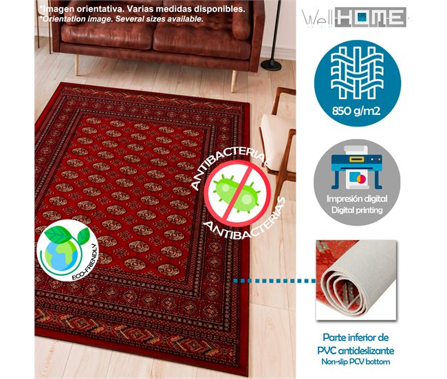 Alfombra De 100 X 200Cm 200x100 Estampado