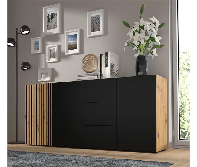 APARADOR AURIS 180 Negro/ Madera