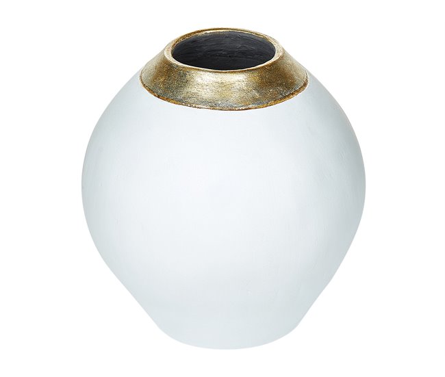 Beliani Jarrón decorativo LAURI Blanco
