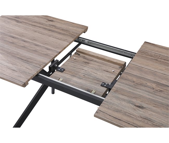 Mesa extensible color blanco OLIVIA Blanco/ Negro