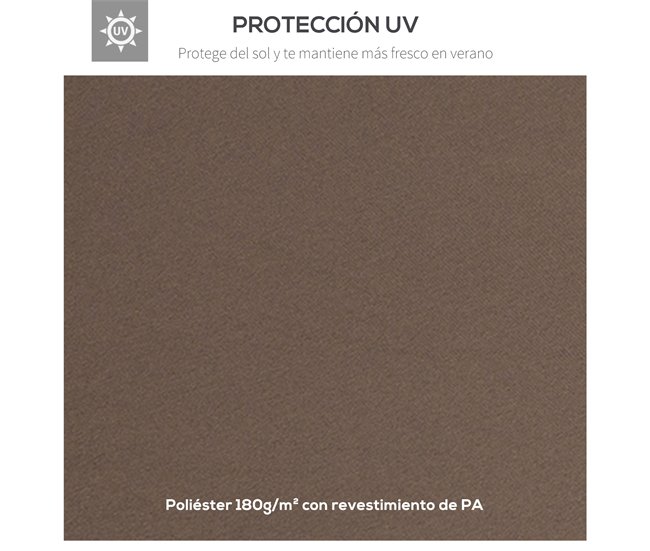 Techo de Repuesto para Cenador Poliéster Outsunny 400x300 Marron