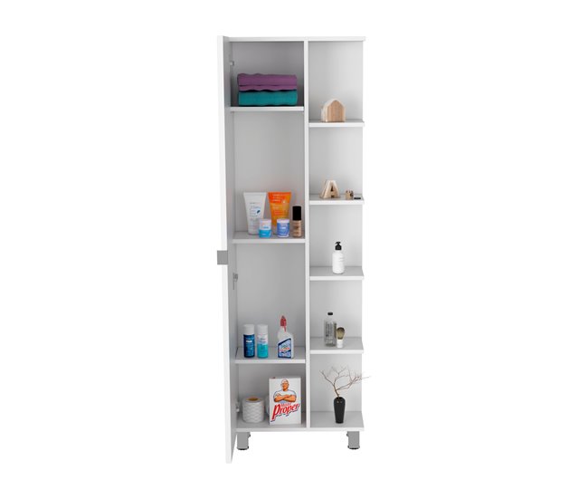 Mueble Esquinero de Baño Urano, con 5 estantes Blanco