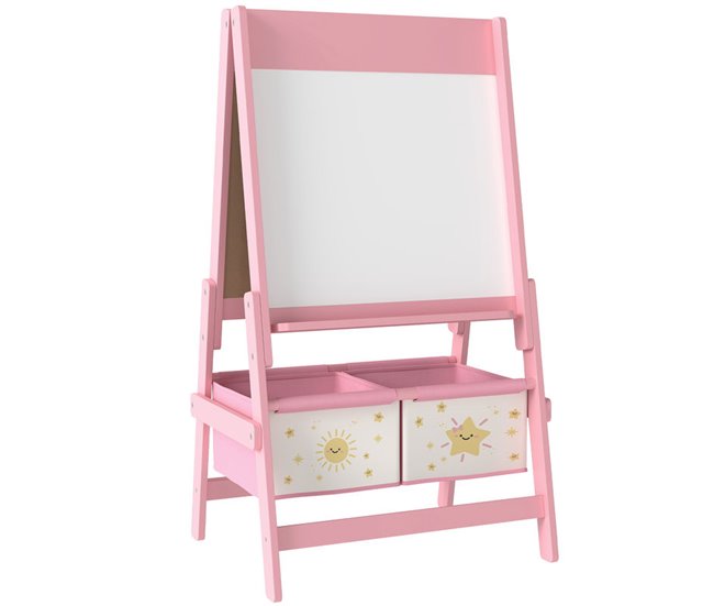 Caballete Infantil MDF, Madera de Pino AIYAPLAY Rosa