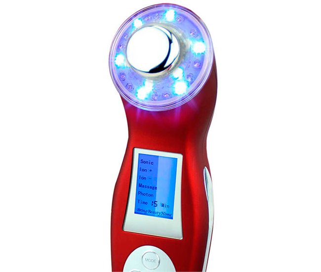 Cavitación Facial y Corporal Portátil 5 en 1 Ultrasonido+Vibración Gridinlux Granate