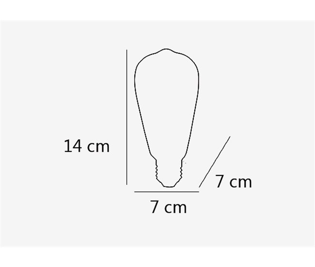 Bombilla decorativa PERA transparente Transparente