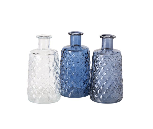 Jarrón decorativo JUDITH surtido material cristal Multicolor