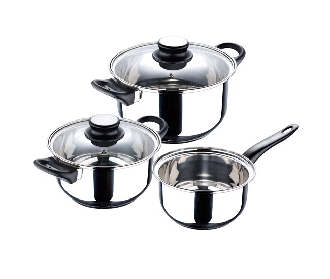 Bateria cocina PALMA marca SAN IGNACION 5 piezas Gris