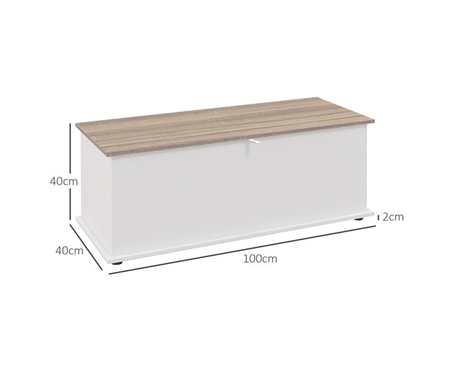 Baúl de Almacenaje Melamina de Madera HOMCOM Marron